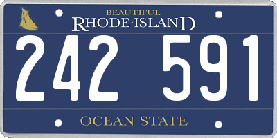 RI license plate 242591