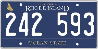 RI license plate 242593