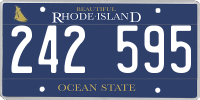 RI license plate 242595