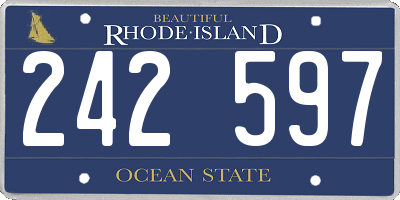 RI license plate 242597