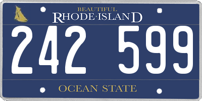 RI license plate 242599