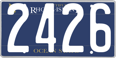 RI license plate 2426