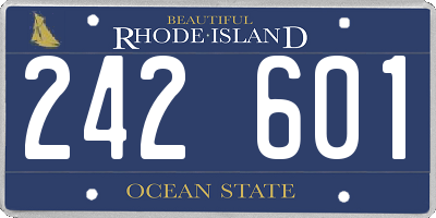 RI license plate 242601