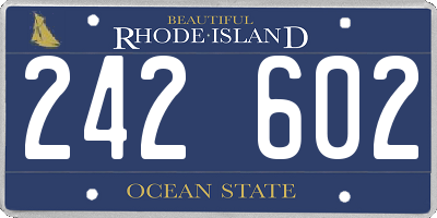 RI license plate 242602