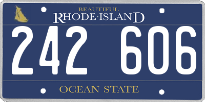 RI license plate 242606