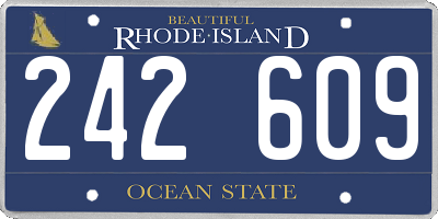 RI license plate 242609