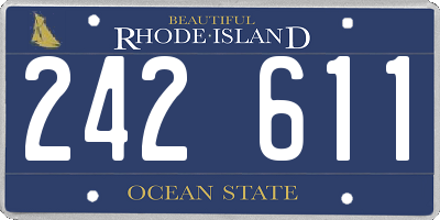 RI license plate 242611