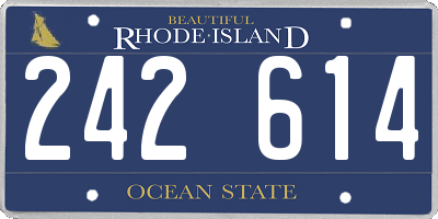 RI license plate 242614