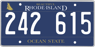 RI license plate 242615