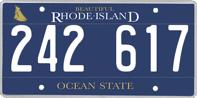 RI license plate 242617