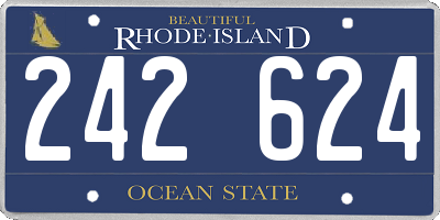 RI license plate 242624