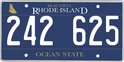 RI license plate 242625