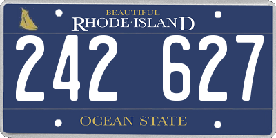 RI license plate 242627