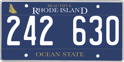 RI license plate 242630