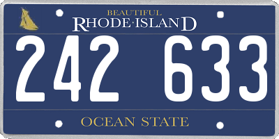 RI license plate 242633