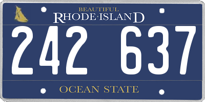 RI license plate 242637