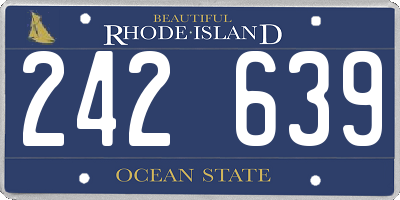 RI license plate 242639