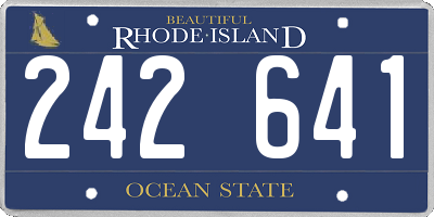 RI license plate 242641