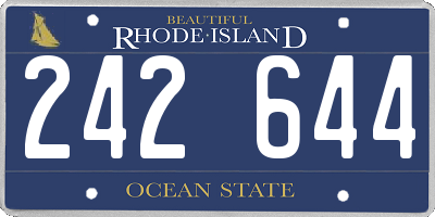 RI license plate 242644