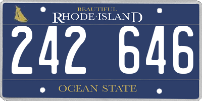 RI license plate 242646