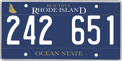 RI license plate 242651