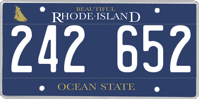 RI license plate 242652