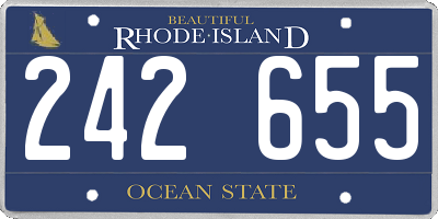 RI license plate 242655