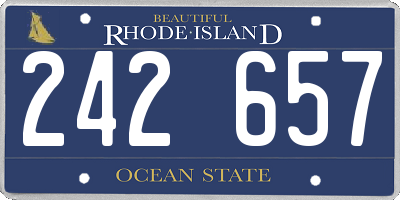 RI license plate 242657
