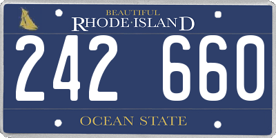 RI license plate 242660