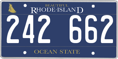 RI license plate 242662