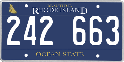 RI license plate 242663