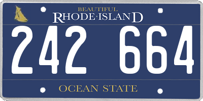 RI license plate 242664