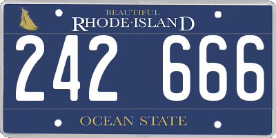RI license plate 242666