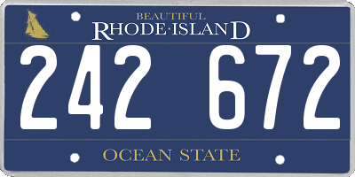 RI license plate 242672