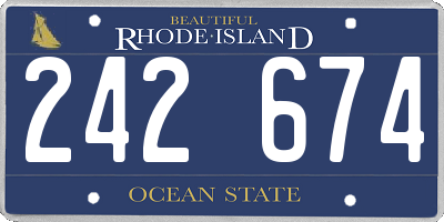 RI license plate 242674
