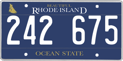 RI license plate 242675