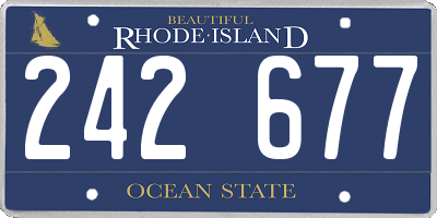 RI license plate 242677