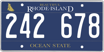 RI license plate 242678