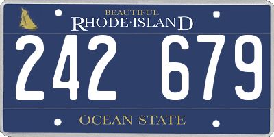 RI license plate 242679