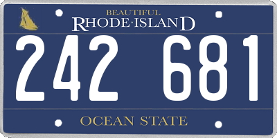 RI license plate 242681