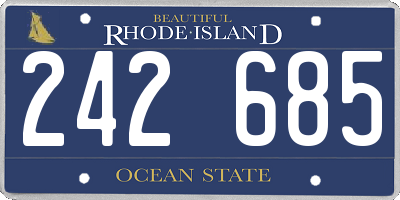 RI license plate 242685