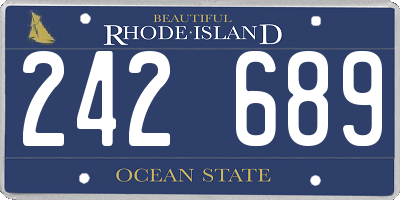 RI license plate 242689