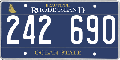 RI license plate 242690