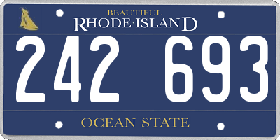 RI license plate 242693