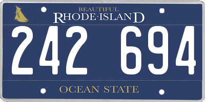 RI license plate 242694