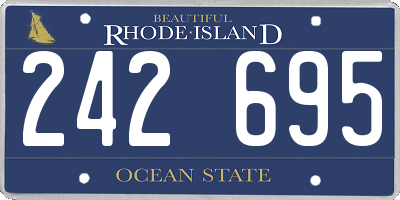 RI license plate 242695