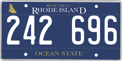 RI license plate 242696