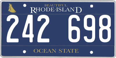 RI license plate 242698