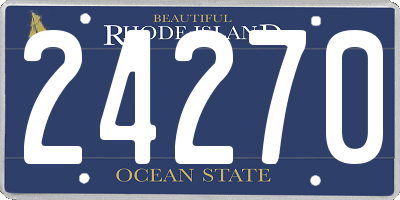 RI license plate 24270