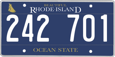 RI license plate 242701